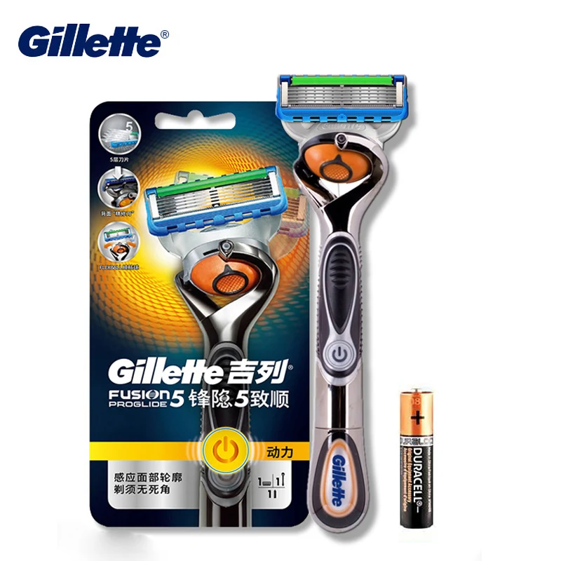 Gillette Fusion Proglide Power Razor Shaver 5 Layer Blades Male Face Beard Hair Trimmer Macchina Per Rasoio Da Uomo Originale