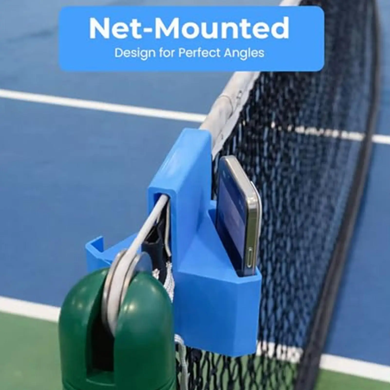 테니스 펜스 폰 마운트 3D 프린팅 휴대용 카메라 홀더 클램프 (라이브 스트리밍, 스포츠 코칭, 배구, 배드민턴 경기장용)