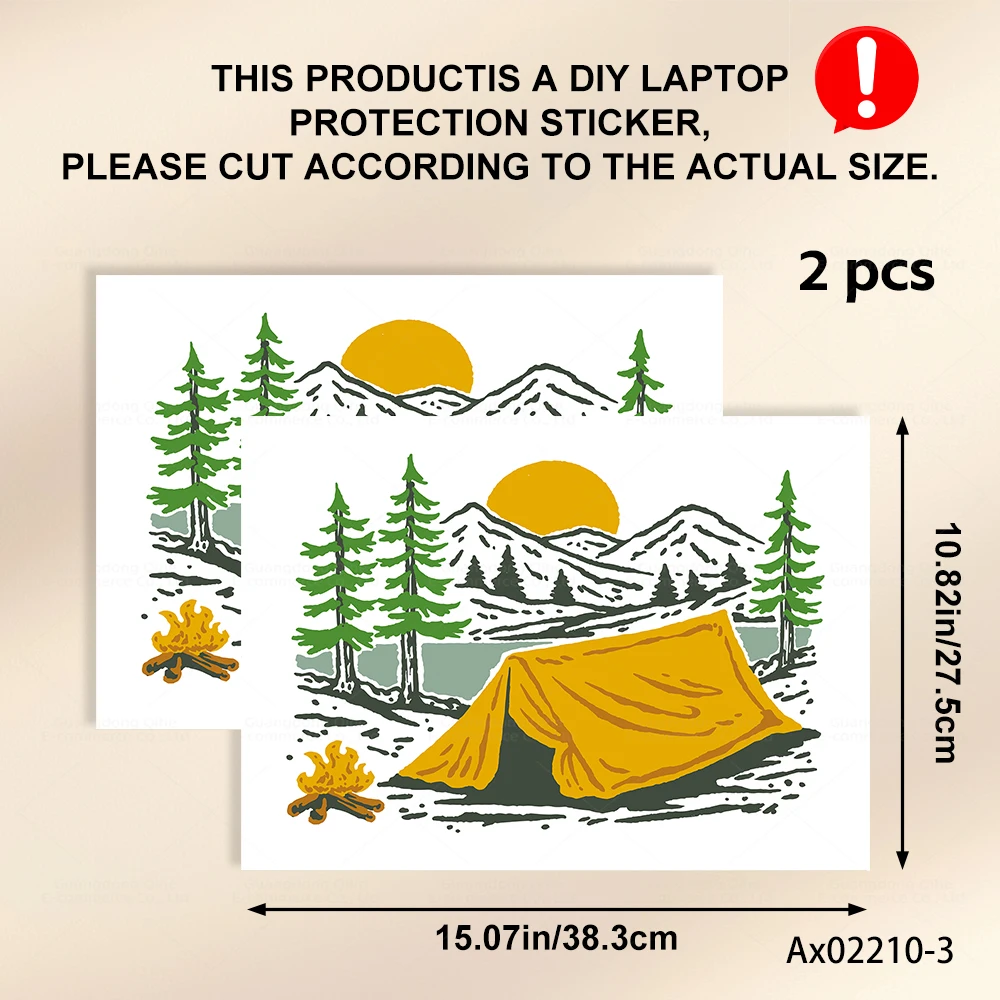 2 Pcs 레트로 야생 자연 무스 노트북 스티커 자체 접착식 선인장 MacBook 노트북 보호 스킨을 위한 이동식 노트북 커버