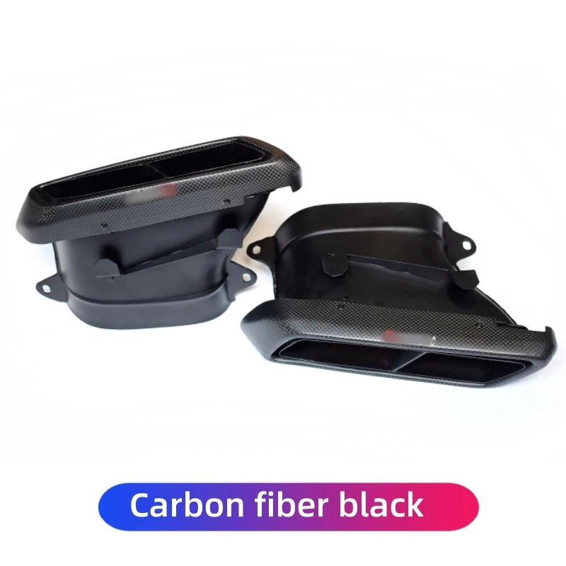 Carbon Fiber AMG Exhaust Tips Muffler Pipe For Mercedes C63 W205 C200 C300 C260 C180 15-18 year Glossy/Matte Black