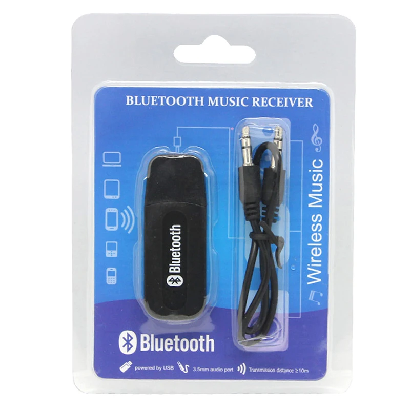 Adaptador transmisor y receptor de audio inalámbrico USB Bluetooth 5.0, altavoz para el hogar, transmisor, conector de 3,5 mm para TV, PC, adaptador de kit para automóvil