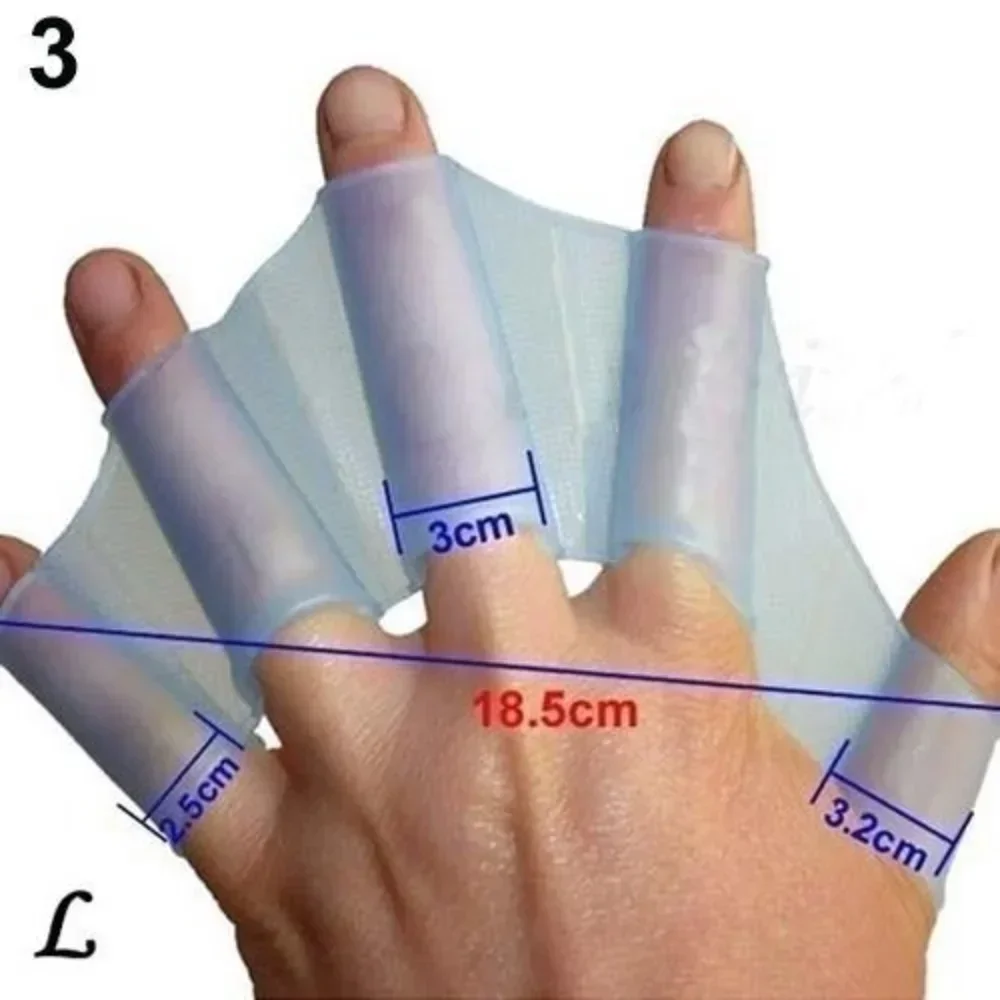 2 pcs Swimming Finger Webbed Gloves Frog Hand Gear Fins Palm Flippers swimming hand fins