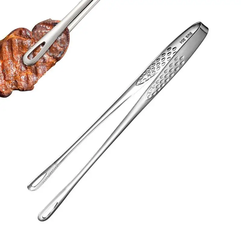 Stainless Steel BBQ Clips Long Toothed Tweezer Straight Tweezer Barbecue Food Tong Home Medical Garden Kitchen BBQ Tools