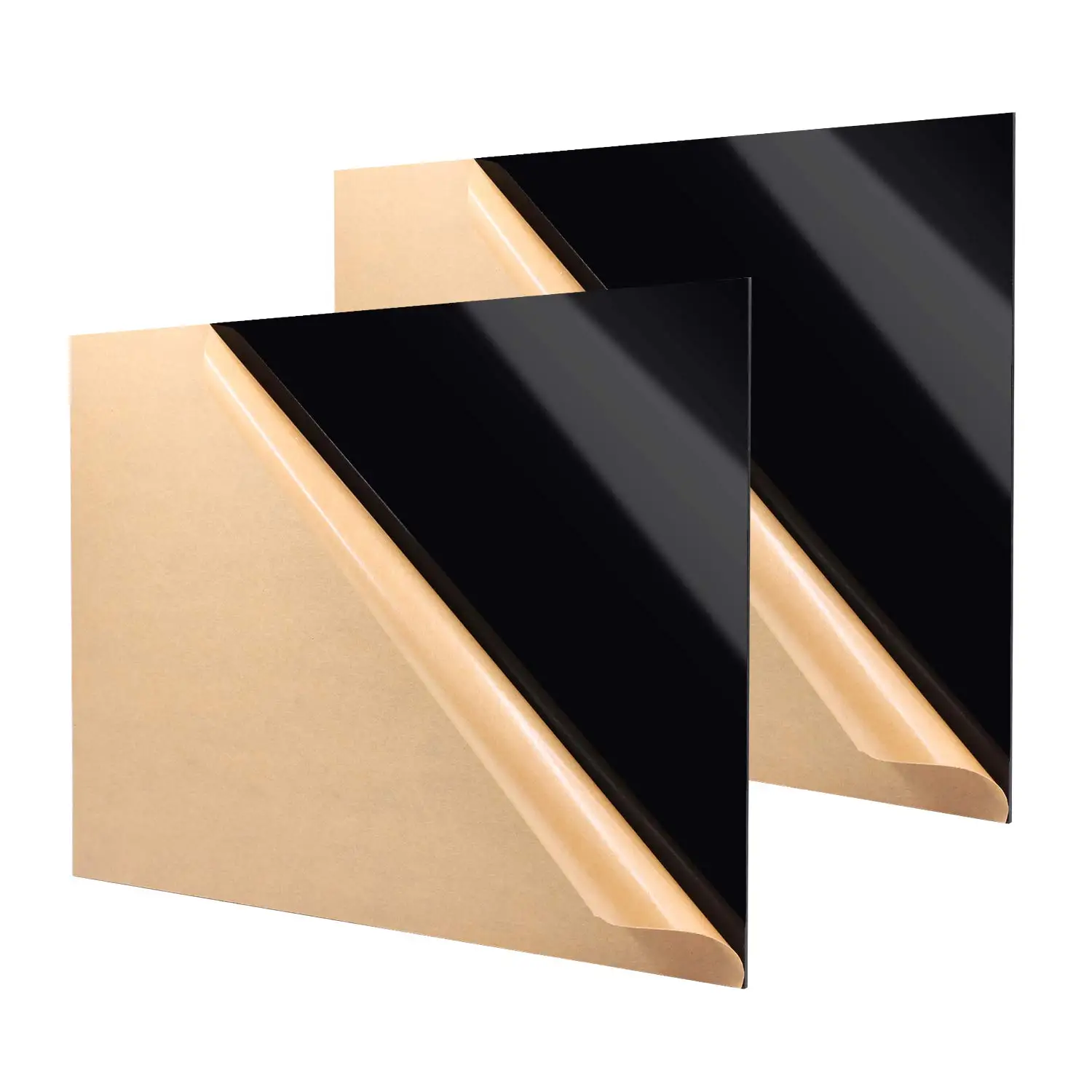 BLACK 3mm & 5mm Acrylic Sheet Perspex Plastic Splashback Cast Colour Panel Gloss 