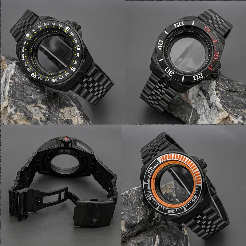 Orologio Da Uomo Custodia Subacquea Bracciale In Acciaio Inossidabile Fit King Samurai Prospex Series Watch Per Seiko 4 R35 4 R36 Nh35 Nh36 Automatic
