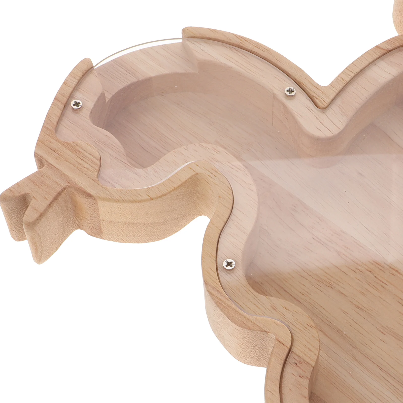 Snake Shaped Piggy Bank New Year Kids for Money Adults Statuette Wooden Animal Keepsake Child