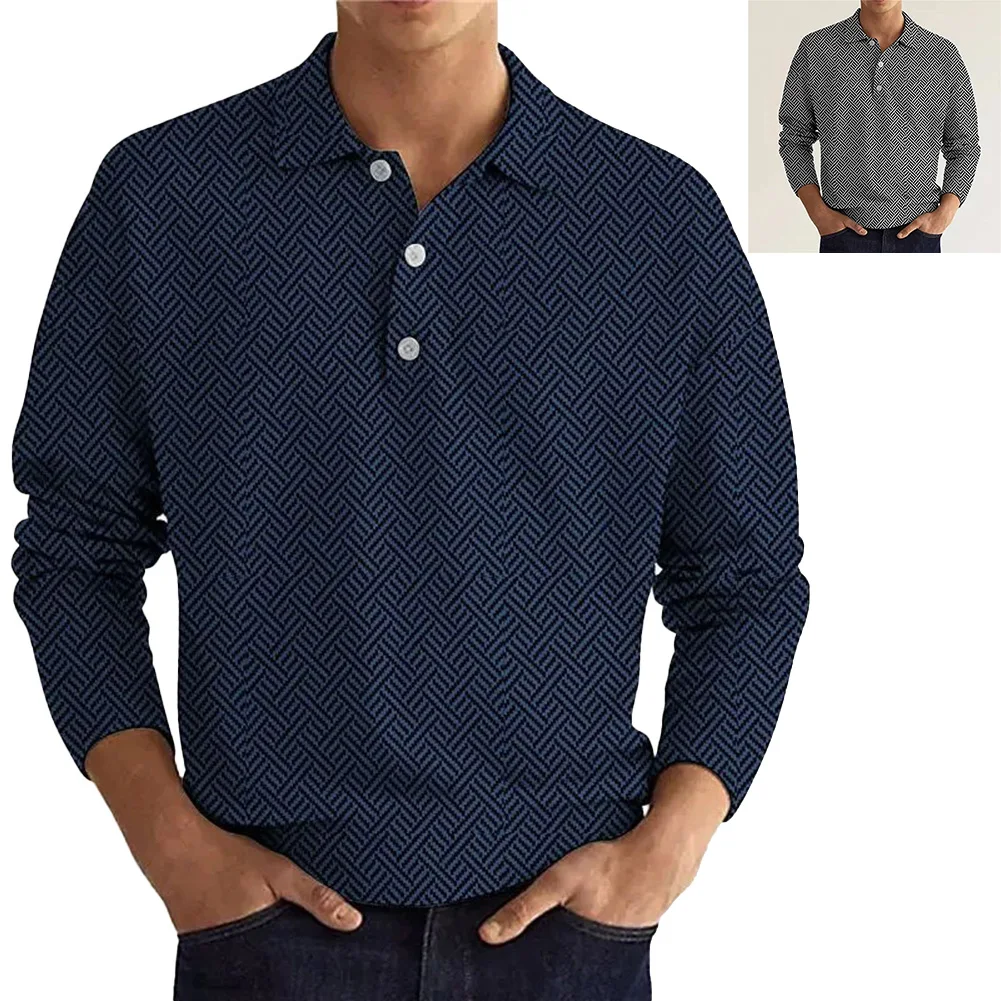 

Mens Casual Vintage Long Sleeve Shirts 3 Button Work 3D Printing T-Shirts Tops Oversized Retro Vintage T-Shirts