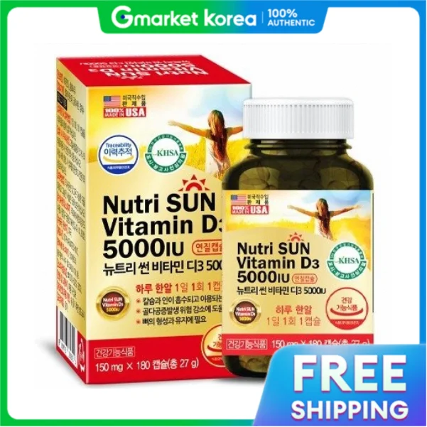 Nutri| Viên Ngng Vitamin D3 5000 IU Dạng Dầu Nguyên Chất Không Chứa Phụ Gia Cho Bà Bầu