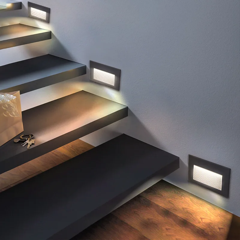 

LED Step Light Staircase Step Light Floor Light Outdoor Waterproof Corridor Outdoor Embedded Step Light Wall Corner Light