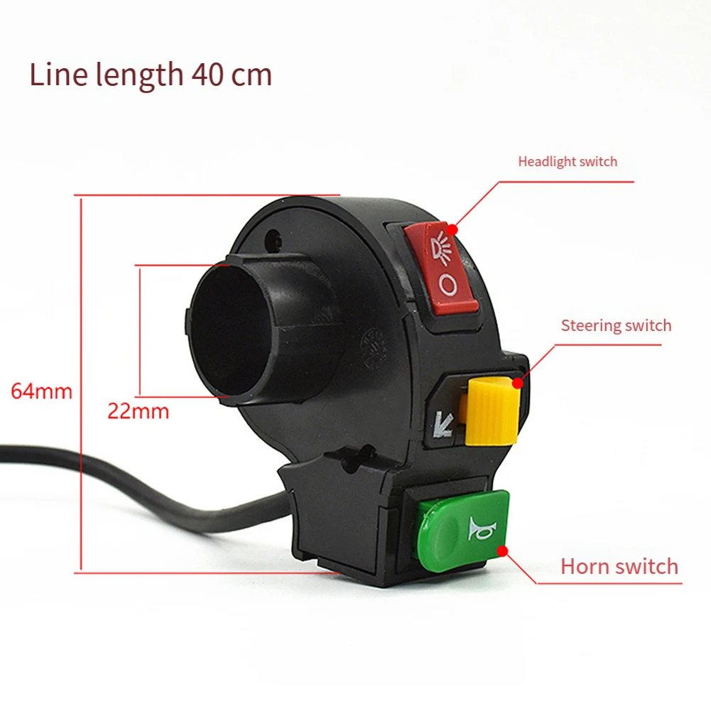 Elektrische Roller Griff Schalter 3 In 1 Ebike Roller Motorrad Schalter Blinker Licht Horn-Kopf Licht Control Schalter – Detail 5