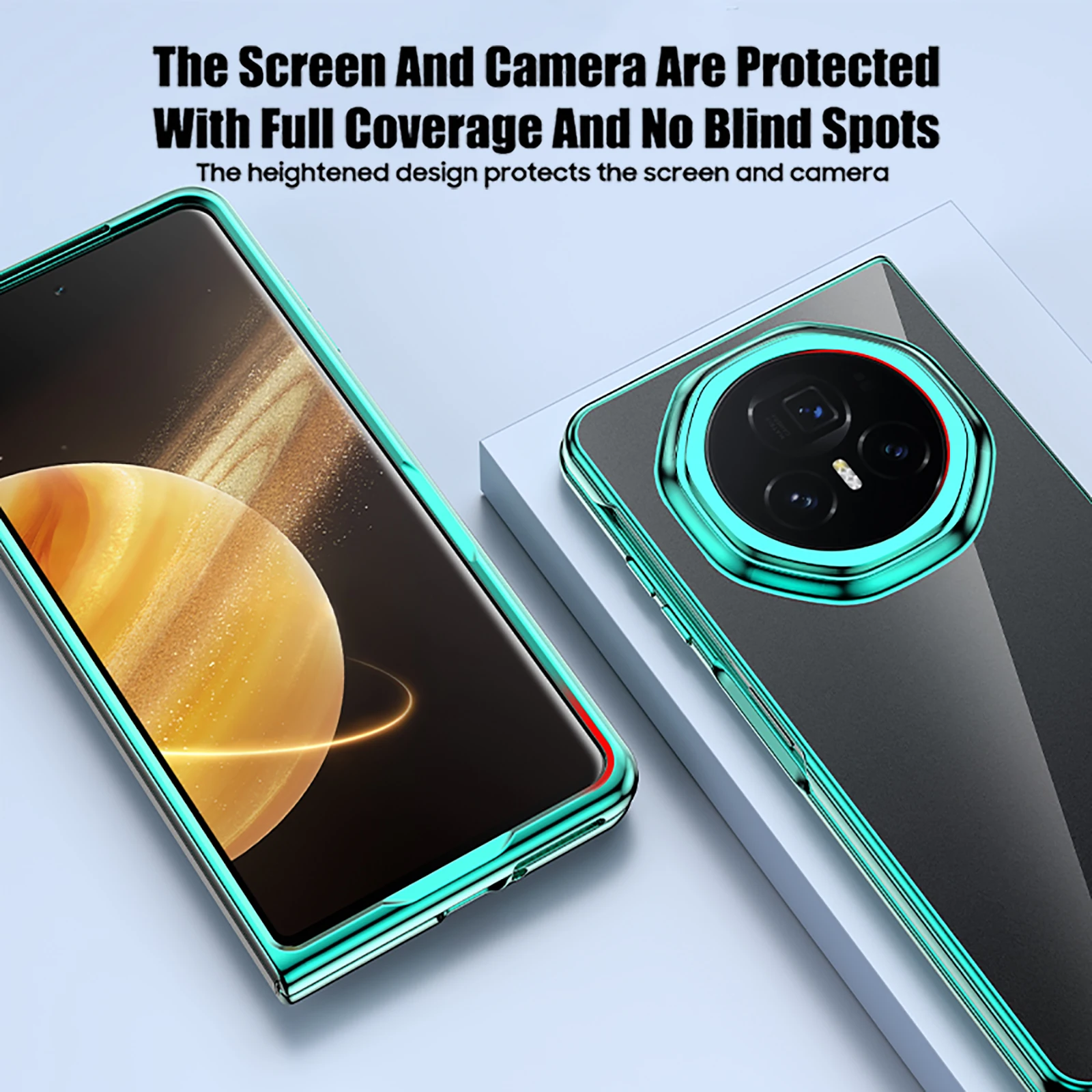 Luxury Electroplated PC Transparent Phone Case - Shockproof Protective Cover