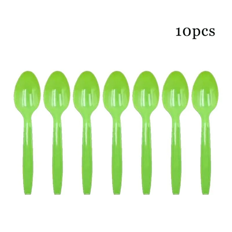 10pcs Green Spoons