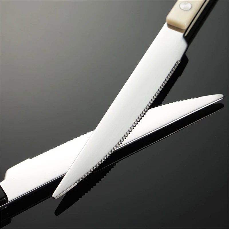 Creative Stainless Steel Cutlery Set Western Fork Spoon Steak Knife Dinnerware Sets with ABS Handle Tableware Kitchen Utensils