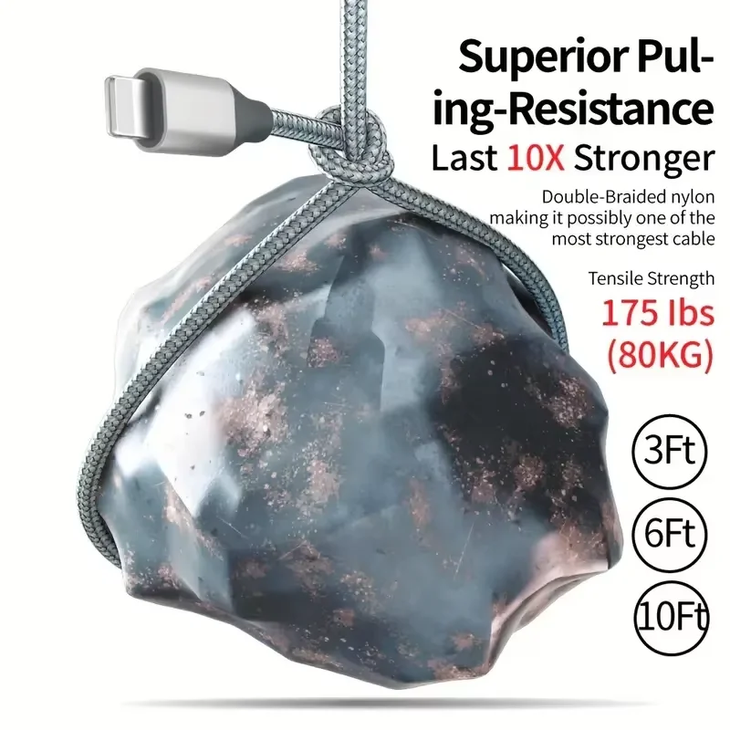 3개입 1개 MFi 인증 USB-라이트닝 케이블 (아이폰 14, 13, 12, 11, X, XR, Pro Max용) 고속 충전 1M 2M 3M 데이터 전송 충전 케이블