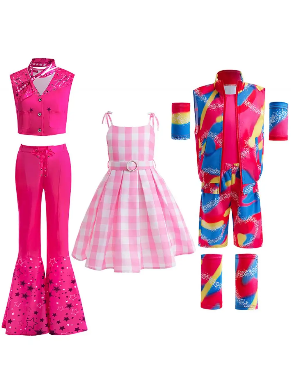 Barbie Girl Princess Dress Costume Cosplay Pink Kids Adult Performance Clothes Castair Pettorina Per Feste Forniture Per Feste