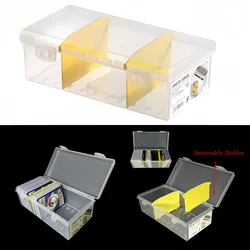 Clear Plastic Compartmentalized Organizer Box Holds 550+ Game Cards Storage Box with Adjustable Divider for PTCG/MTG Cards