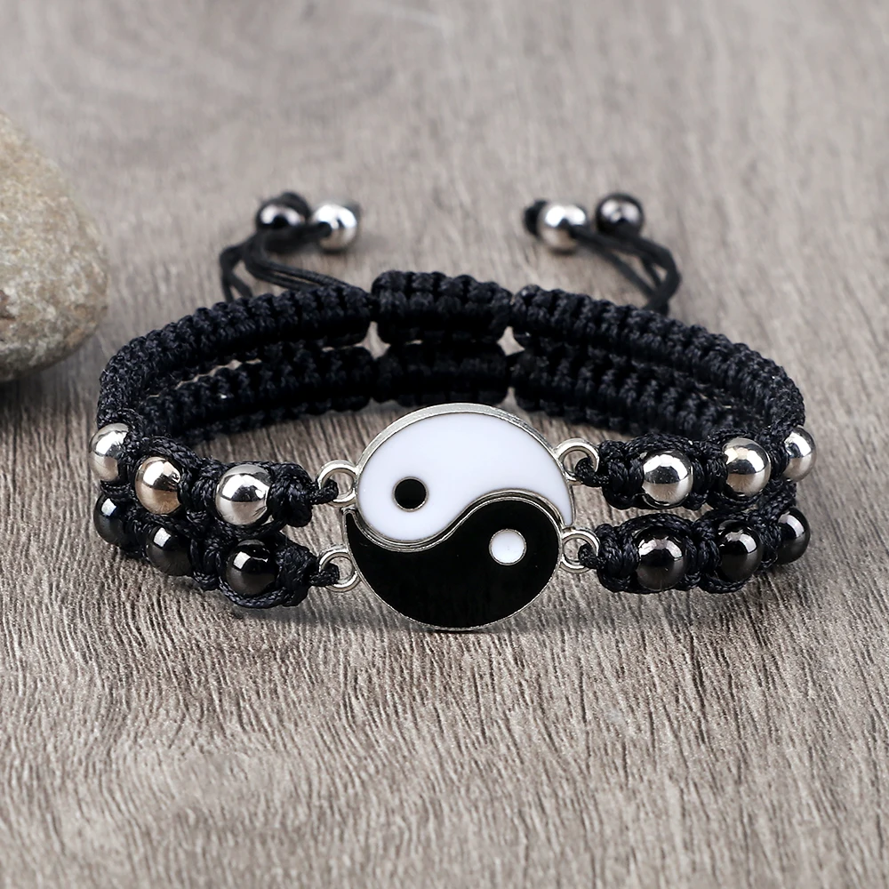 Pulseras Yin Yang - Pack De 2 Ajustables Para Parejas