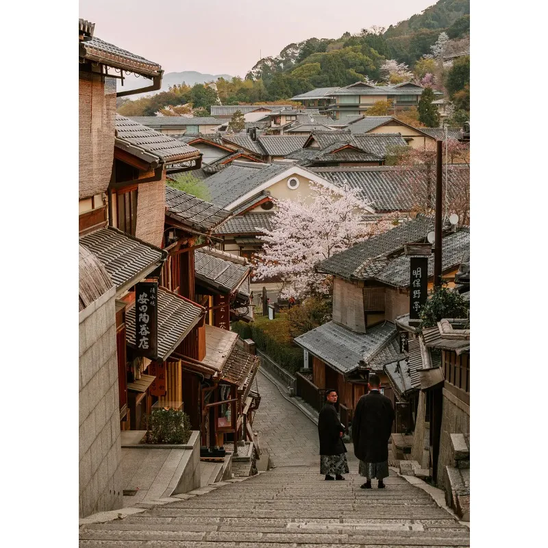 Traditional Japan Nightscape Canvas Painting – Wall Art Home Decor