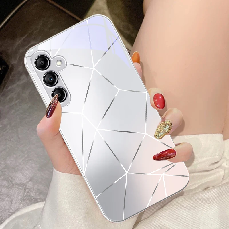 Lingge Dazzling Light Glass Phone Case