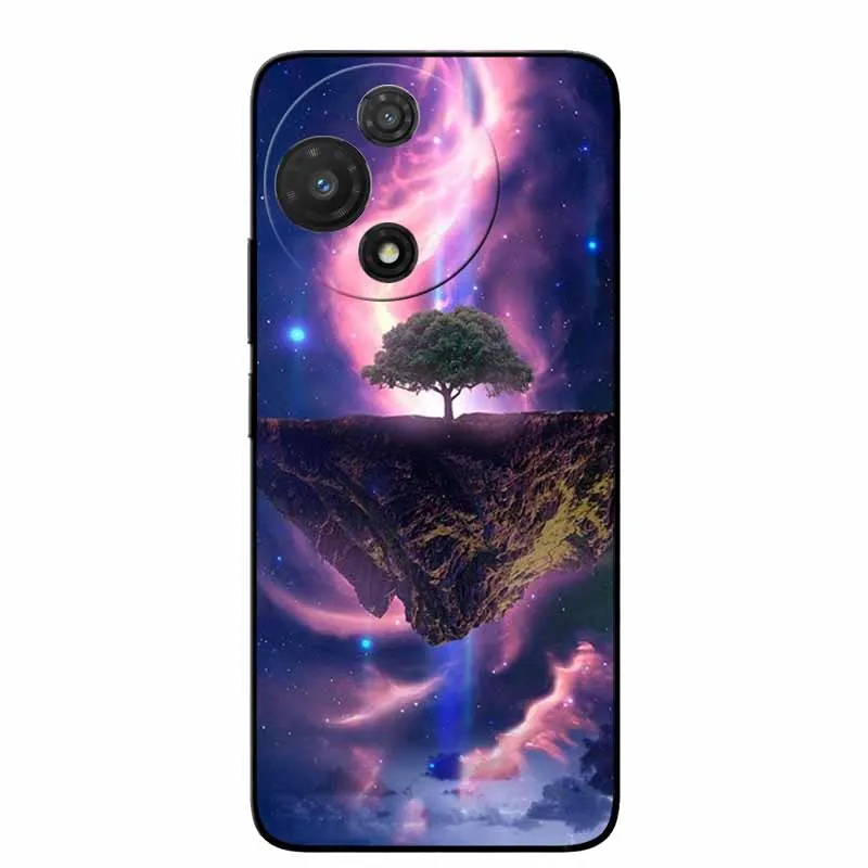 Fashion Protective Silicone Back Cover with Animal Design - Black Phone Case