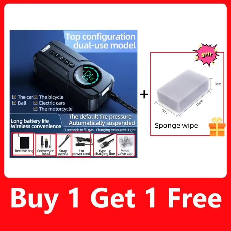 

Portable Vehicle Mounted Air Pump Automobile Bicycle Electric Hand-held Inflator Intelligent Air Pump 12V Tire Pressure Detectio
