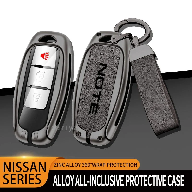 

Car TPU Zinc Alloy Key Case Bag For Nissan Note 2009 -2021 Car Key Chain Car Metal Key Shell Car Interior Decoration Accessories