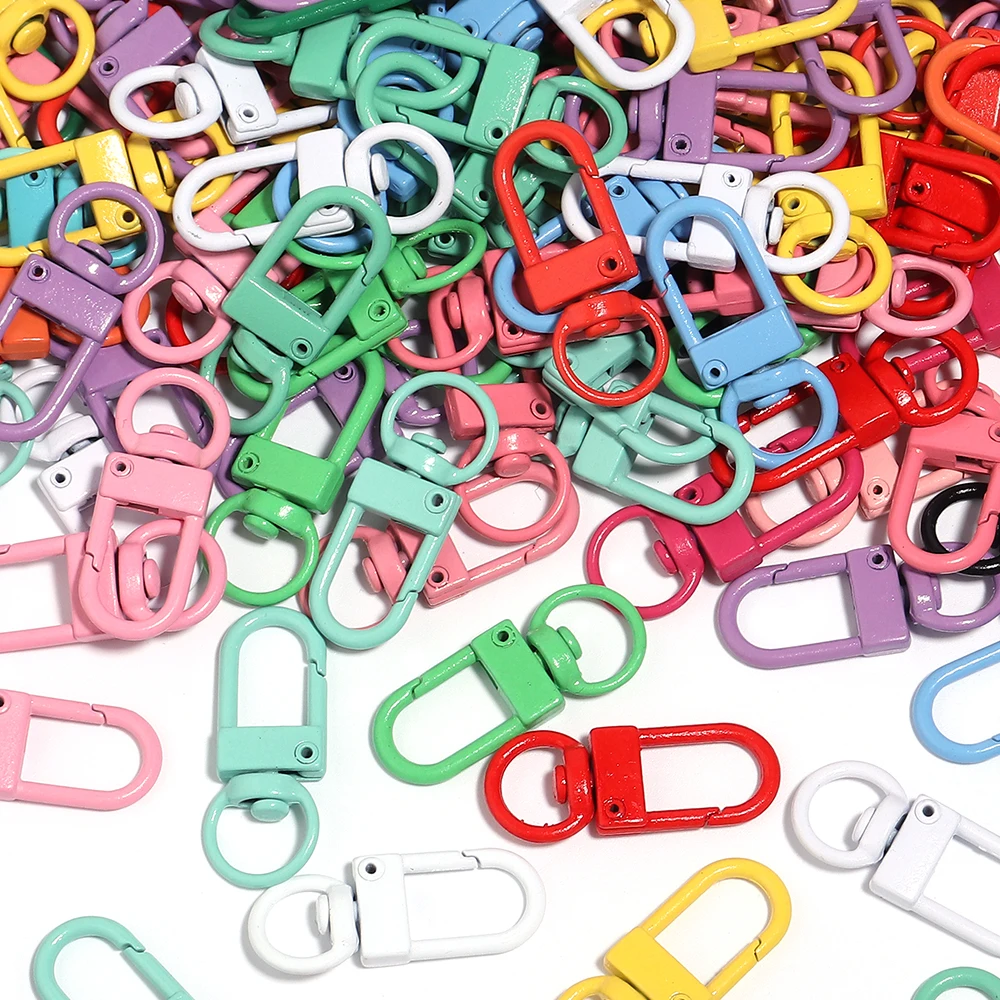 10pcslotPaintBakingKeychainsKeyChainKeyRingSpringBuckle