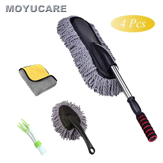 Car Duster Exterior Interior Cleaner with Extendable Handle Mop