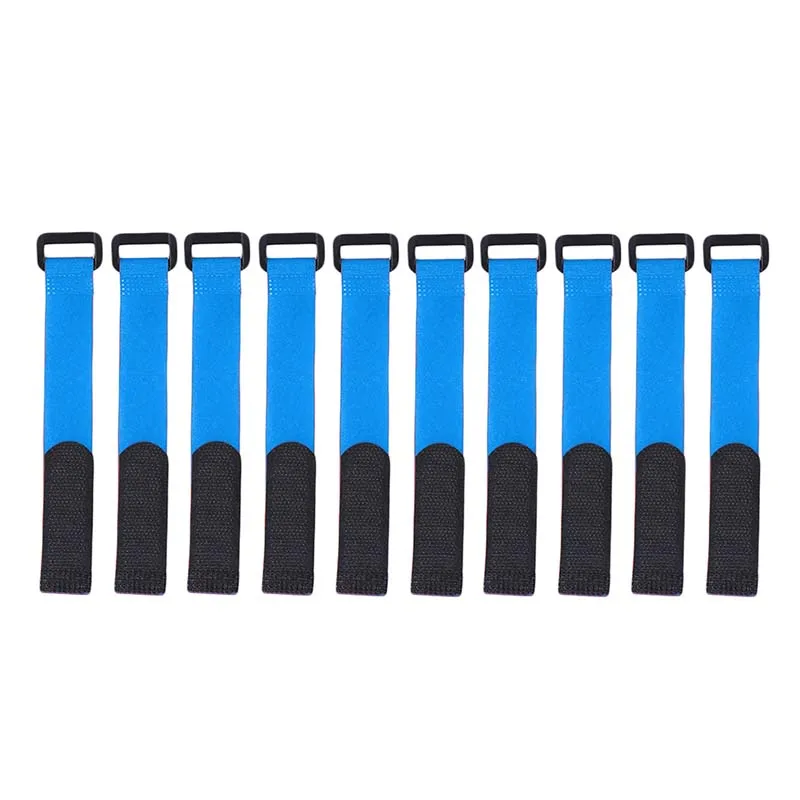 10-Piece Reusable Fishing Rod Strap Set – Adjustable Hook & Loop Fasteners