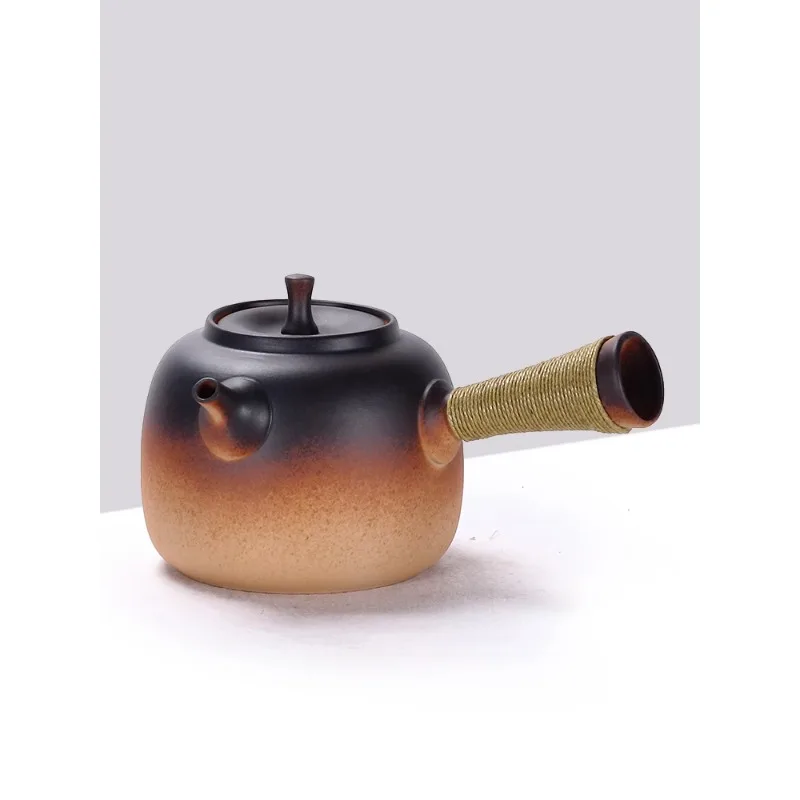 

Ceramic side handle teapot kettle set clay pot black and white tea boiling tea stove electric ceramic stove for cooking tea cera