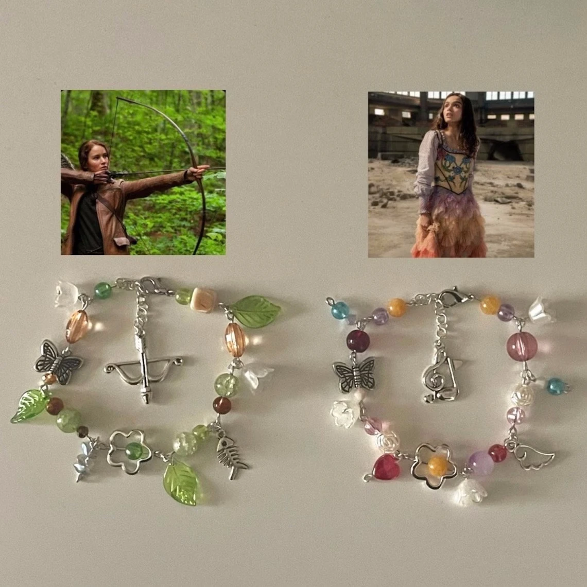 

Handmade The Hunger Games Inspired Bracelets | Y2K countryside coquette Bracelets | Katniss & Lucy Gray