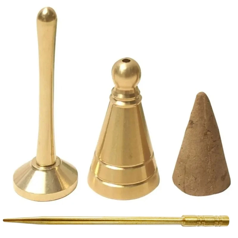 3 Pcs/Set Brass Incense Making Cone Incense for Burner Holder Professional T