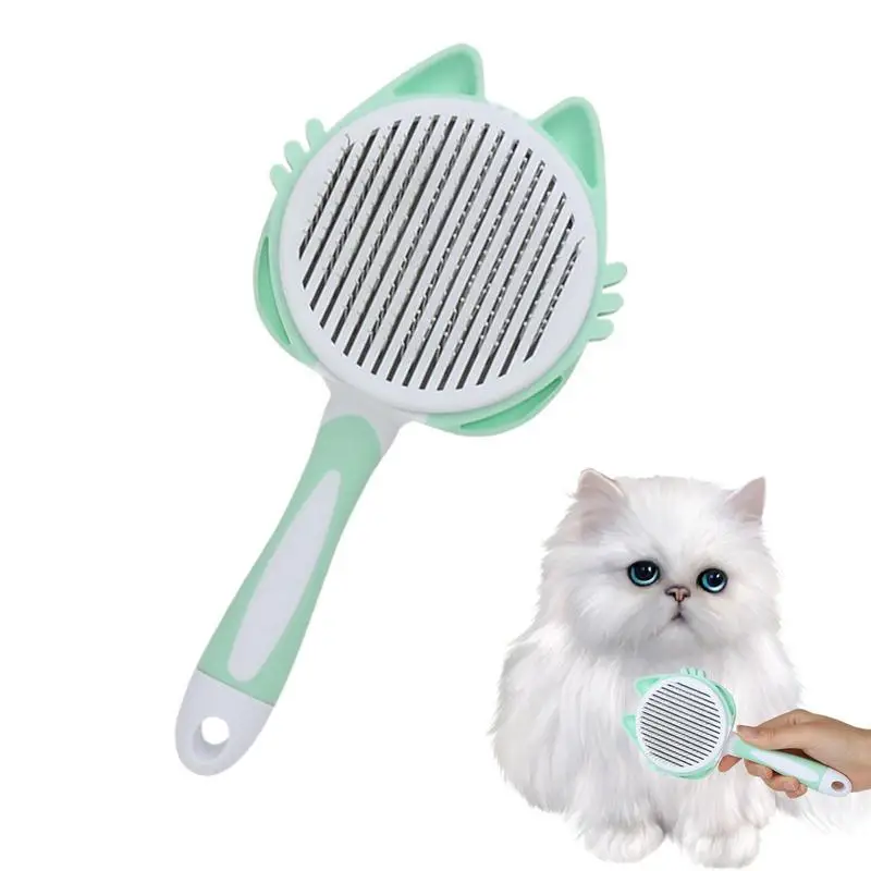 

Self Cleaning Grooming Brush Dog And Cat Brush Cute Pet Grooming Tool To Remove Loose Undercoat For Long Or Short Haired Cats