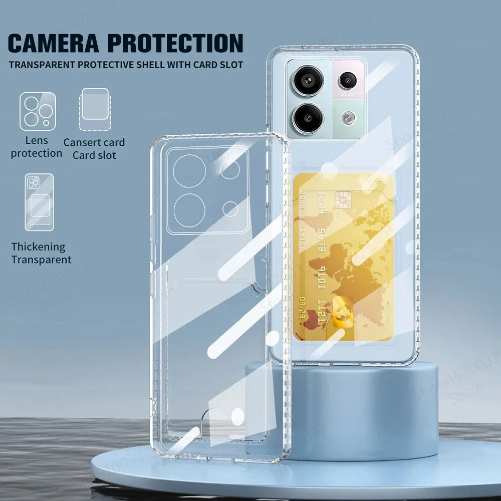 Shockproof Transparent Wallet Card Holder Case