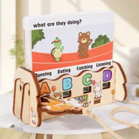 Children Alphabet Word Cards Montessori Toys Logical Thinking English Word Decryption Unlocking Table Game Early Educational Toy 1