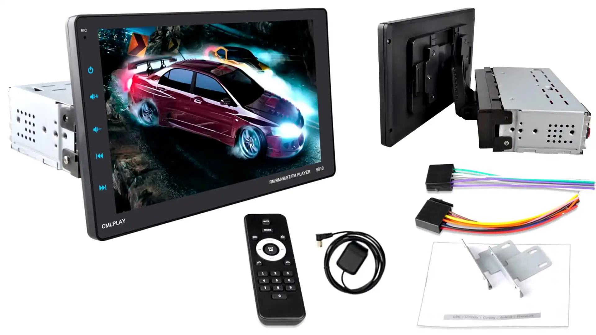 9 Inch Touch Screen Car Radio Multi-language Fm 9010c 12v Colorful 