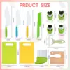 13Pcs Montessori Kitchen Tools Set Cookware Baking Toy Kids Safe Knifes With Cutting Board for Toddlers Real Cooking Accessories 2