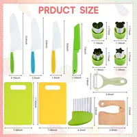 13Pcs Montessori Kitchen Tools Set Cookware Baking Toy Kids Safe Knifes With Cutting Board for Toddlers Real Cooking Accessories 2