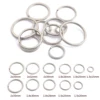 10pcs/lot 15 20 25 28 30 32 35mm Stainless Steel Flat Round Line Split Rings Blank Circle Keyring DIY Craft Keychain Accessories 6