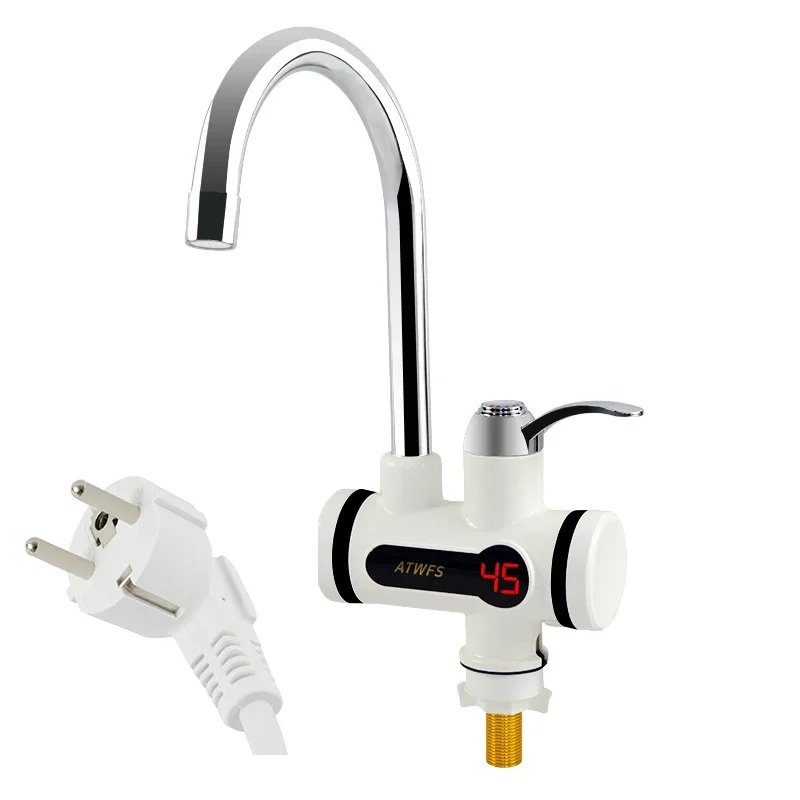 3000W Tankless Water Heater Faucet Shower Instant Tap Heating Hot Water Kitchen and Bathroom