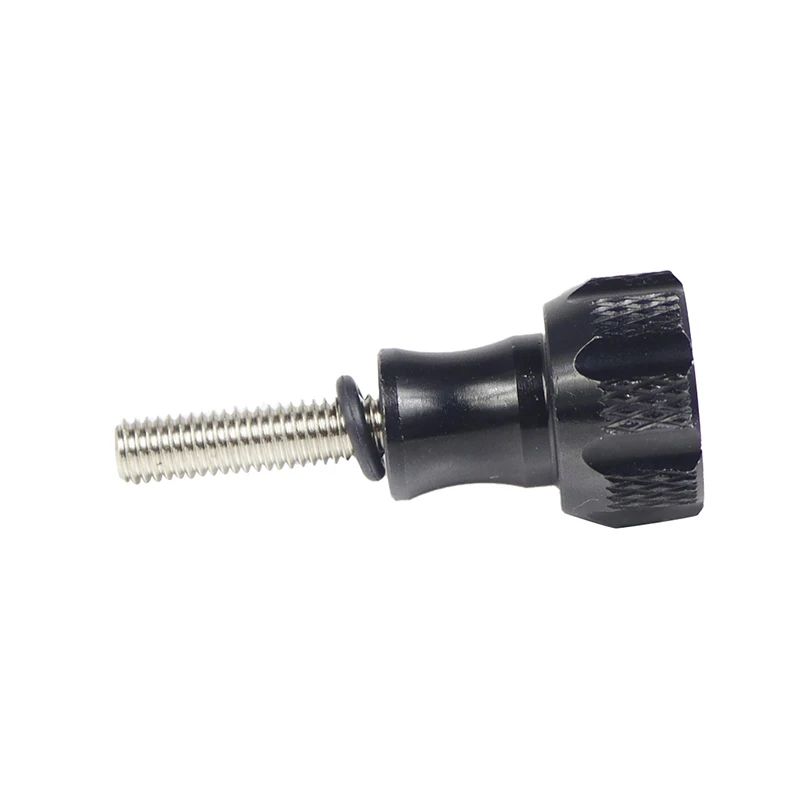 Vis de Pouce en Métal CNC pour GoPro HERO 10/9/8/MAX posée à côté d'une GoPro, boulon de trépied
