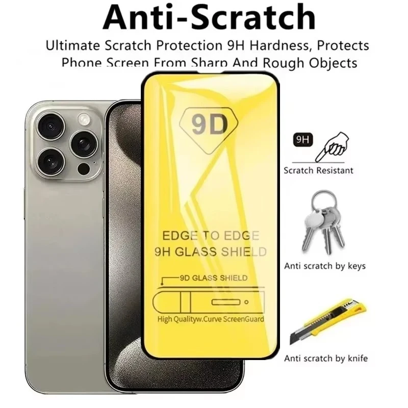 Premium 9D Tempered Glass Screen Protector - Universal Fit