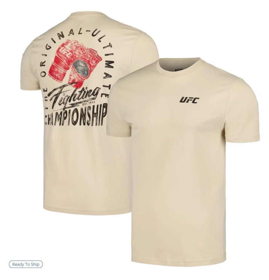 T-shirt UFC/Boxe Surdimensionné 2025 - Séchage Rapide, Unisexe - Neuf Avec étiquettes, Origine Chine