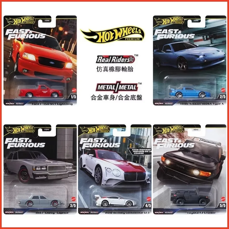 Hot Wheels Fast And Furious Series Car Model Alloy 1/64 Ford F150 Nissan 180 1987Car Model Continental Gt3 Car Model Boy Gift To 2