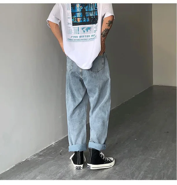 Men's Mesh Pencil Pants Trend Gradient Graffiti Loose Leg Pants