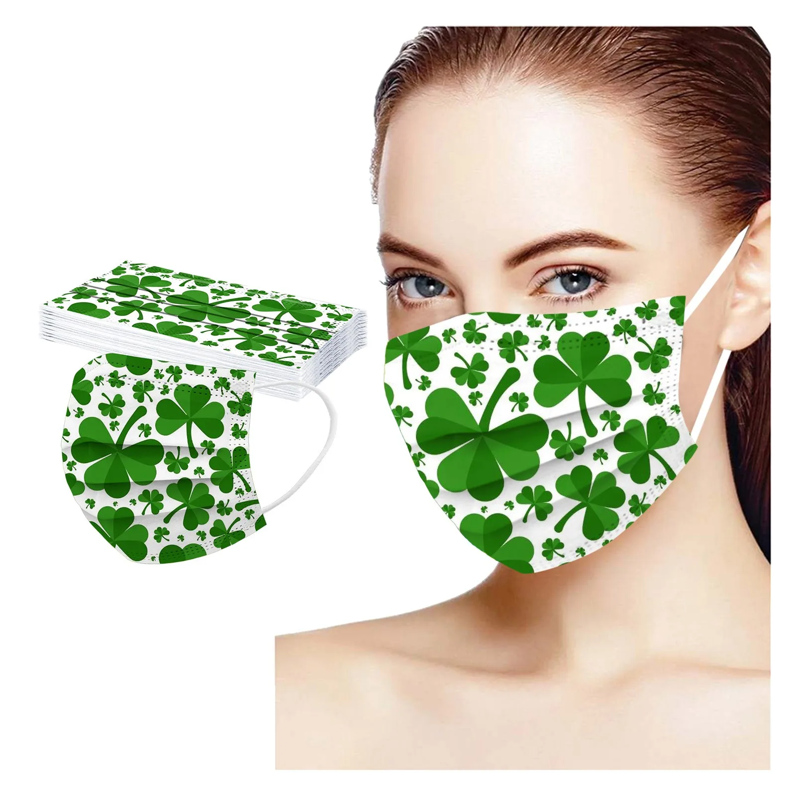 Adult St. Patrick'S Day Three Layer Protective Breathable Mask маска для лица Mascarillas  Desechables Disposable Masks 3