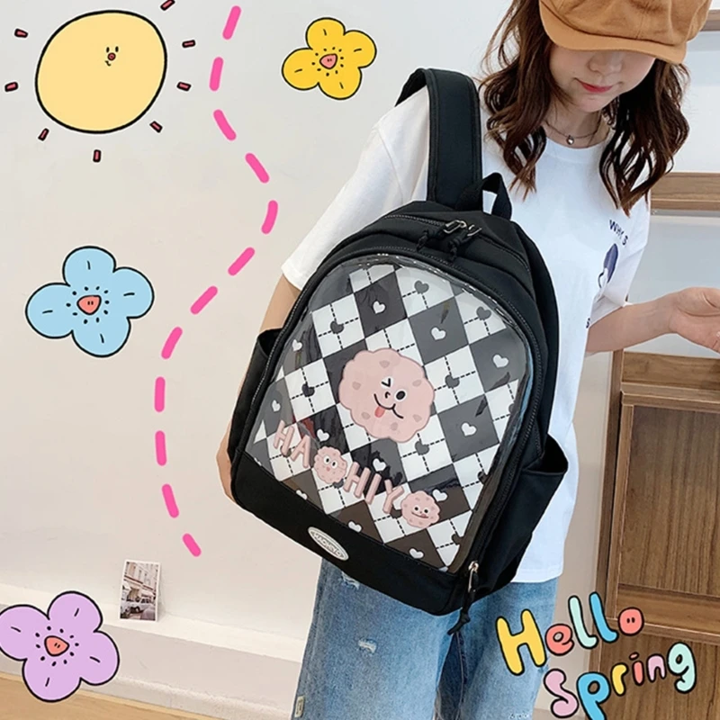 Fashion Backpack Large Capacity Casual College Bookbag for Boys Girls Student