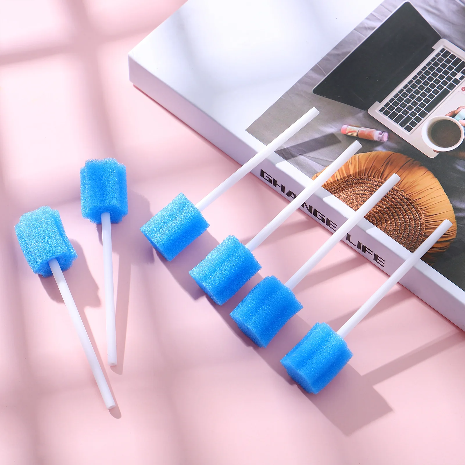 

SUPVOX 100pcs Practical Dental Swabs Oral Mouth Care Swabs Mouth Cleaning Sponge Disposable Oral Swabs