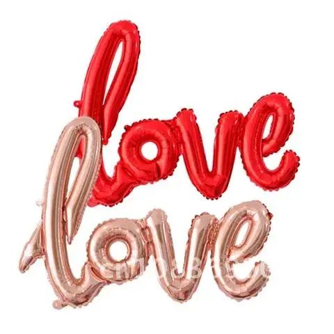 

Small Ligatures Love Letter Foil Balloon Anniversary Wedding Valentines Birthday Party Decoration Champagne Cup Photo Props