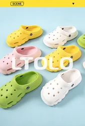 2023 New Top quality DIY KIDS MEN Women Girls  Boys Mules Kids Clogs Slip On Breathable Sandals  Valentine Slippers Shoes 31- 41